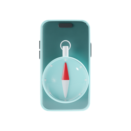 Boussole mobile  3D Icon