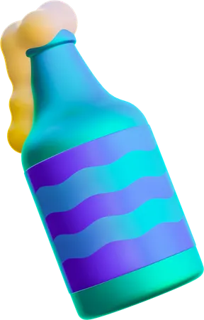 Bouteille de bière ouverte  3D Icon