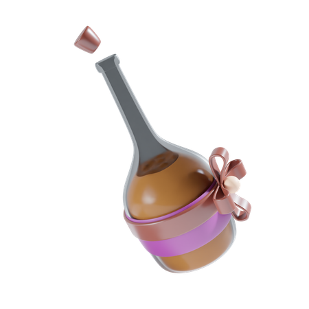 Une bouteille de champagne  3D Icon