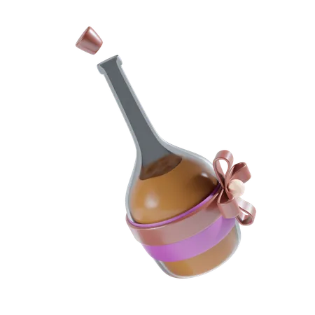 Une bouteille de champagne  3D Icon