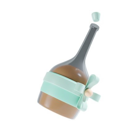 Une bouteille de champagne  3D Icon