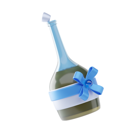 Une bouteille de champagne  3D Icon