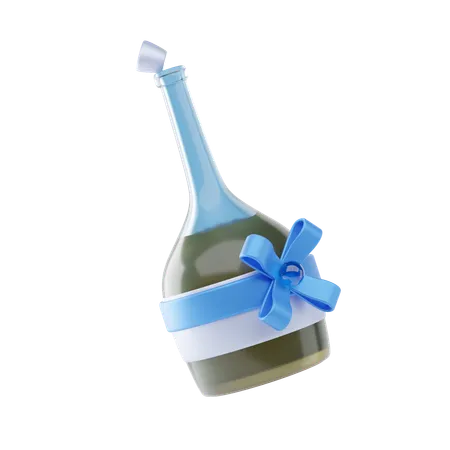 Une bouteille de champagne  3D Icon