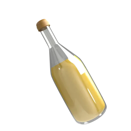 Une bouteille de champagne  3D Illustration