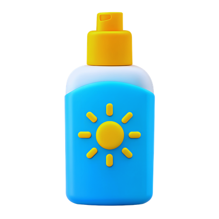 Bouteille de crème solaire  3D Icon