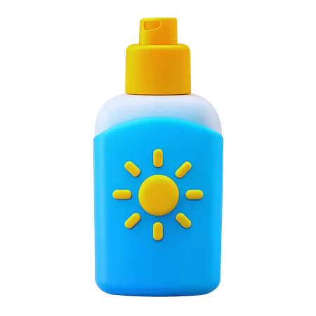 Bouteille de crème solaire  3D Icon