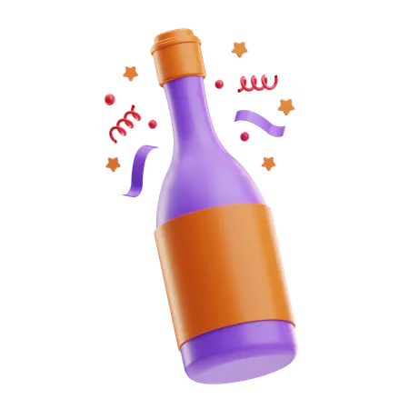 Bouteille de fête  3D Icon