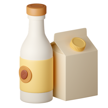 Bouteille de lait  3D Icon