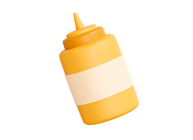 Bouteille de moutarde  3D Icon