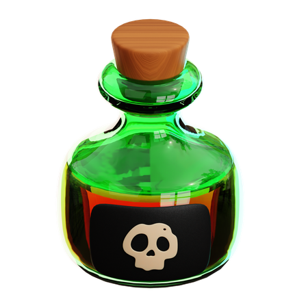 Bouteille de poison  3D Icon