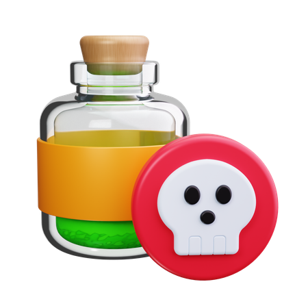 Bouteille de poison  3D Icon