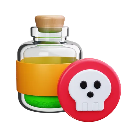 Bouteille de poison  3D Icon