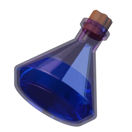 Bouteille de potions  3D Illustration