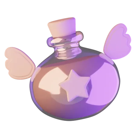 Bouteille de potion ailée  3D Icon