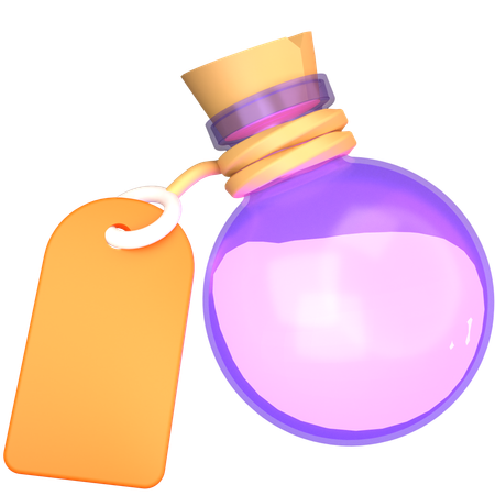Bouteille de potion magique  3D Icon