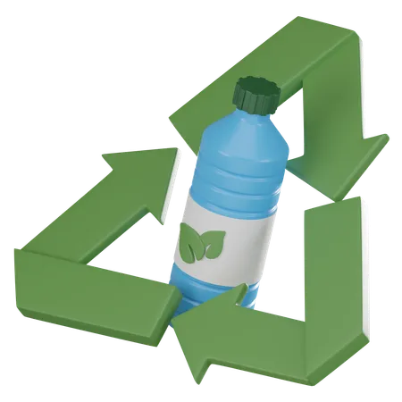 Recycler la bouteille  3D Icon