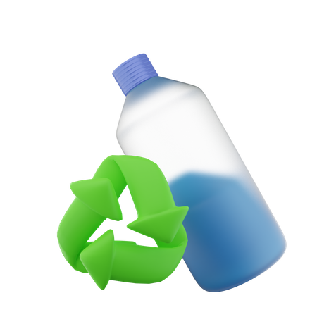 Recycler la bouteille  3D Icon