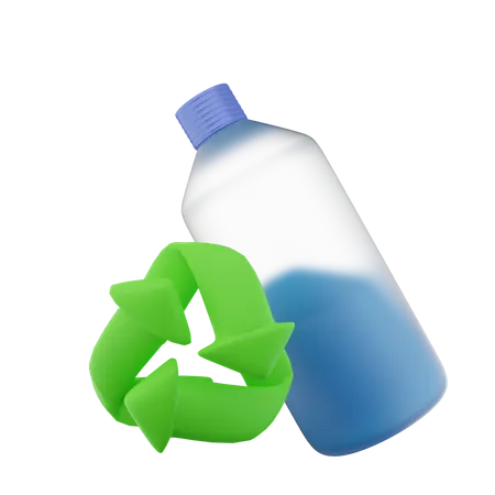 Recycler la bouteille  3D Icon