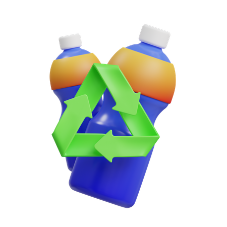 Recycler la bouteille  3D Icon