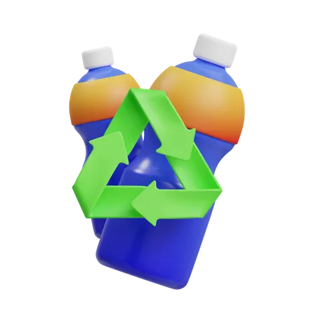 Recycler la bouteille  3D Icon