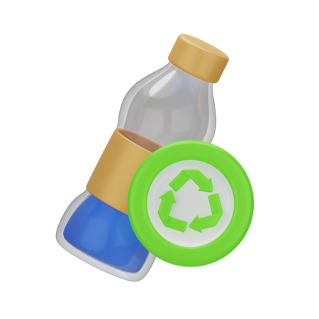 Recycler la bouteille  3D Icon