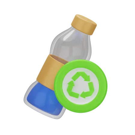 Recycler la bouteille  3D Icon