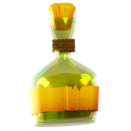 Bouteille de rhum  3D Icon