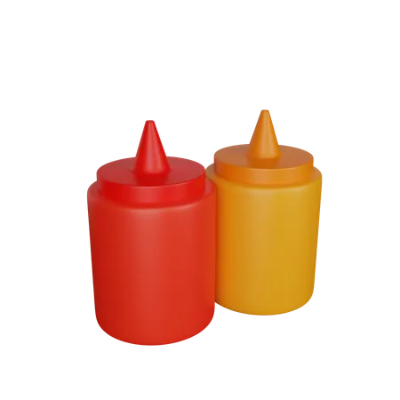 Bouteille de sauce  3D Icon