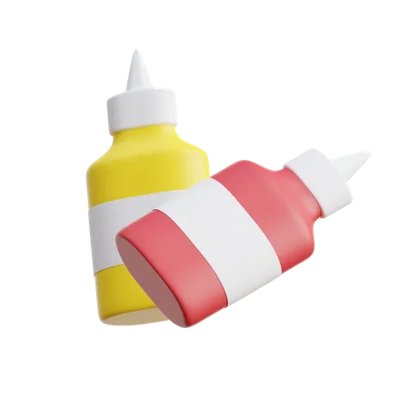 Bouteille de sauce  3D Icon