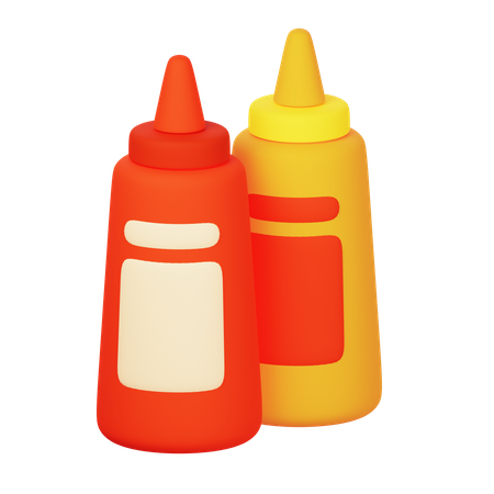 Bouteille de sauce  3D Icon