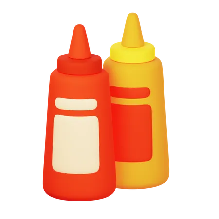 Bouteille de sauce  3D Icon