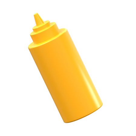 Bouteille de sauce moutarde  3D Icon