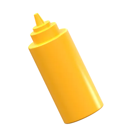 Bouteille de sauce moutarde  3D Icon