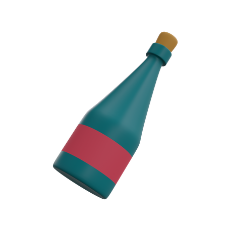 Bouteille de vin  3D Icon