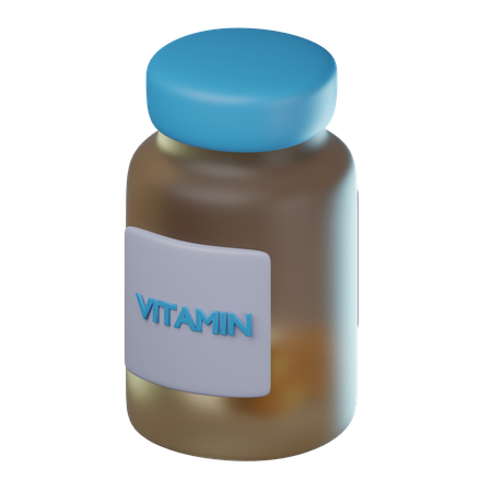 Bouteille de vitamines  3D Icon