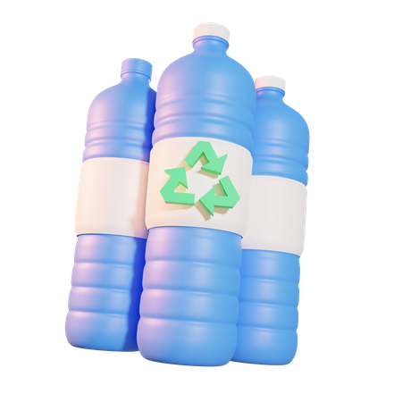 Recycler une bouteille en plastique  3D Icon
