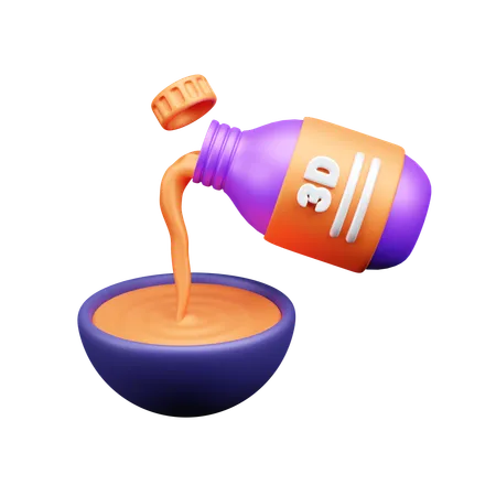 Bouteille de résine  3D Icon