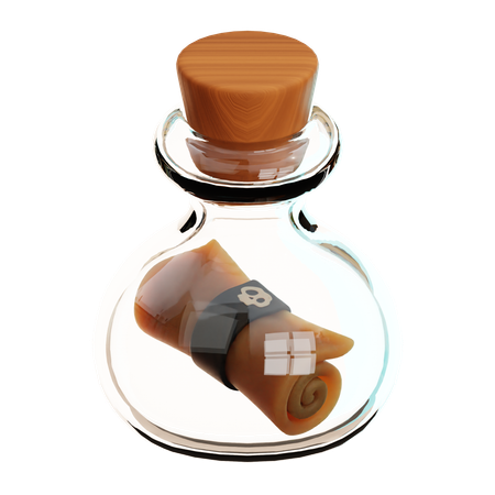 Bouteille de pirate  3D Icon