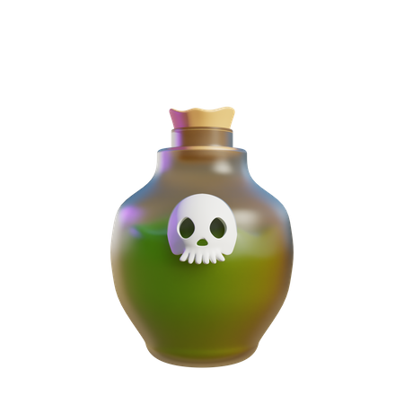 Bouteille de poison  3D Icon