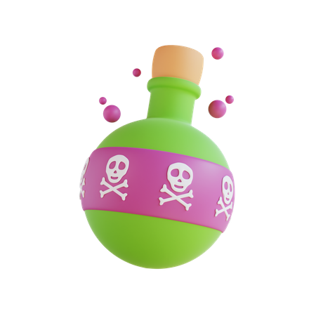 Bouteille de poison  3D Icon