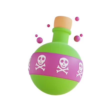 Bouteille de poison  3D Icon