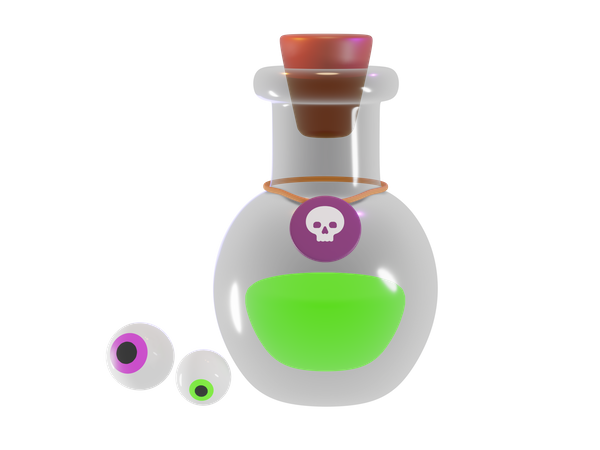 Bouteille de poison  3D Icon