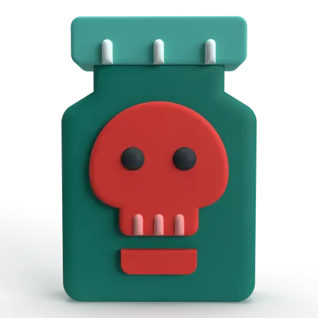 Bouteille de poison  3D Icon