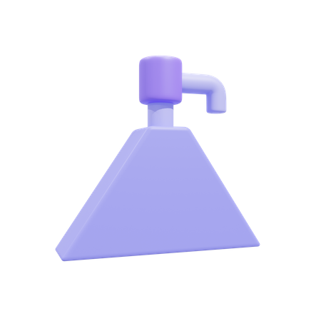 Bouteille triangulaire  3D Icon