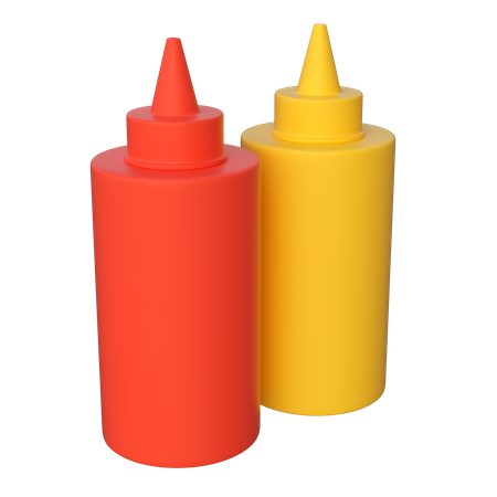 Bouteilles de sauce  3D Icon