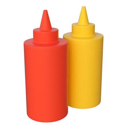 Bouteilles de sauce  3D Icon