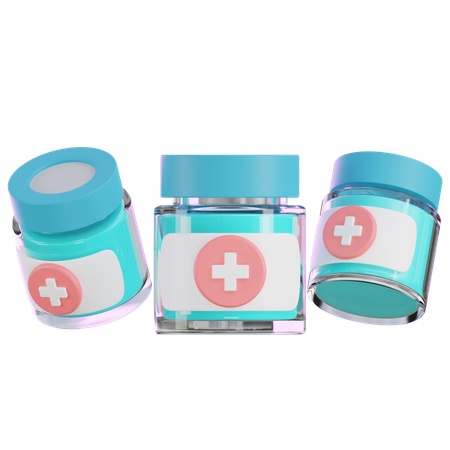 Bouteilles de vaccin  3D Icon