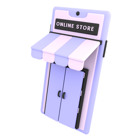 Boutique de commerce électronique  3D Illustration