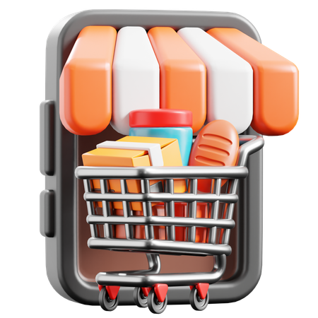 Magasin en ligne  3D Icon