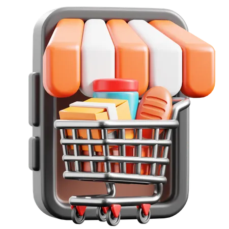 Magasin en ligne  3D Icon